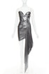 Women's Alexandre Vauthier Lame Asymmetric Dress