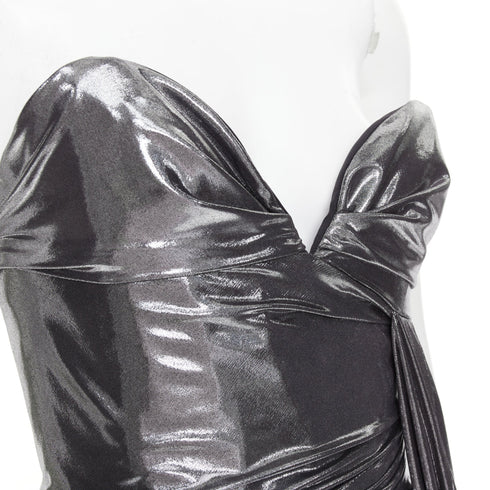 Women's Alexandre Vauthier Lame Asymmetric Dress