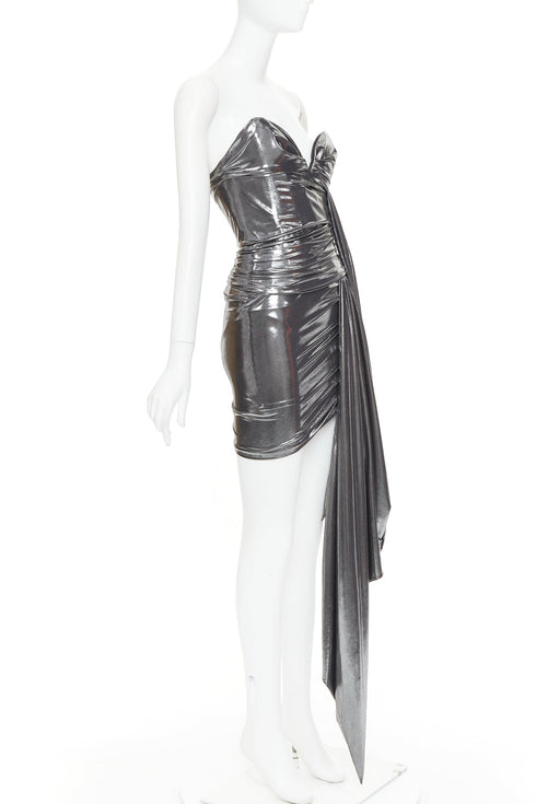Women's Alexandre Vauthier Lame Asymmetric Dress