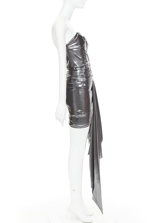 Women's Alexandre Vauthier Lame Asymmetric Dress