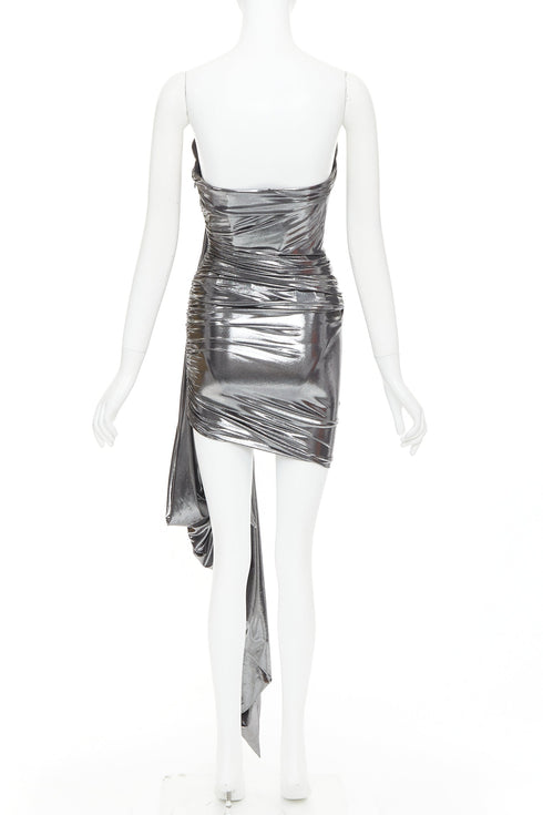 Women's Alexandre Vauthier Lame Asymmetric Dress