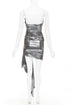 Women's Alexandre Vauthier Lame Asymmetric Dress