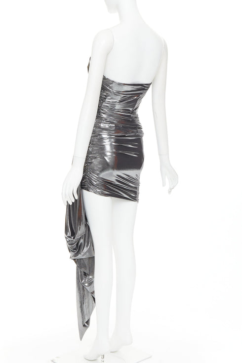 Women's Alexandre Vauthier Lame Asymmetric Dress