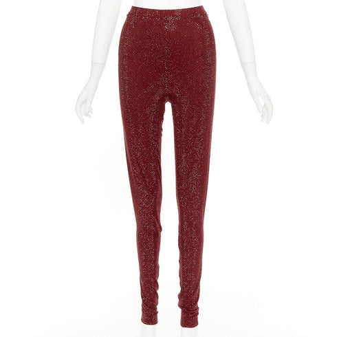 Women's Alexandre Vauthier Crystal Legging Pants