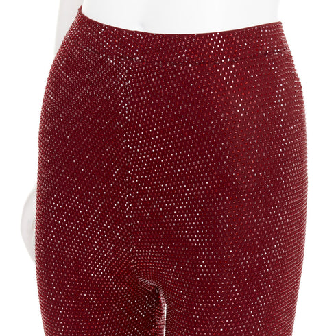 Women's Alexandre Vauthier Crystal Legging Pants
