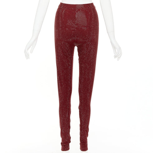 Women's Alexandre Vauthier Crystal Legging Pants