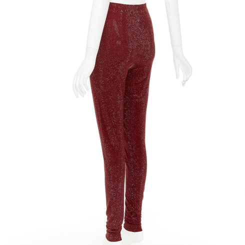 Women's Alexandre Vauthier Crystal Legging Pants