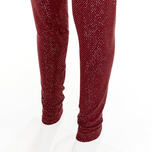 Women's Alexandre Vauthier Crystal Legging Pants