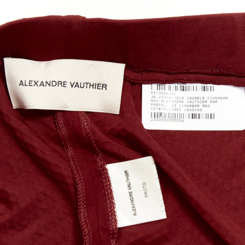 Women's Alexandre Vauthier Crystal Legging Pants