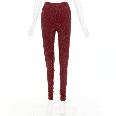 Women's Alexandre Vauthier Crystal Legging Pants