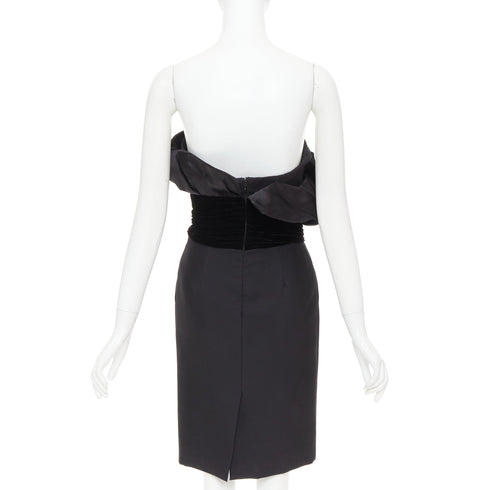 Women's Alexandre Vauthier Velvet Belt Satin Dress