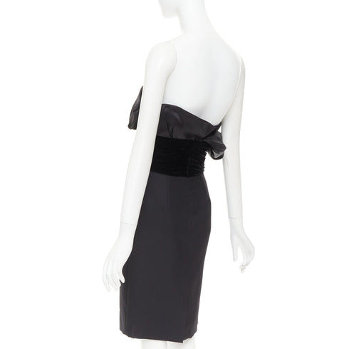 Women's Alexandre Vauthier Velvet Belt Satin Dress