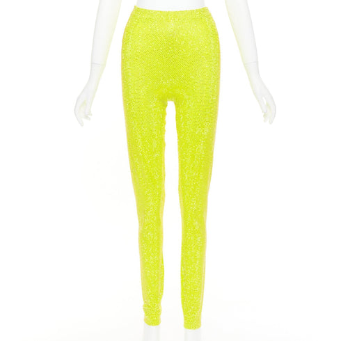 Women's Alexandre Vauthier Crystal Legging Pants