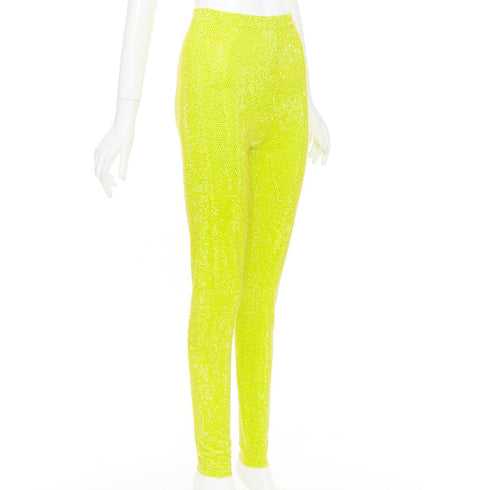 Women's Alexandre Vauthier Crystal Legging Pants