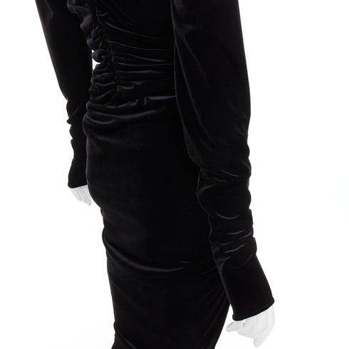 Women's Alexandre Vauthier Velvet Wrap Draped Gown