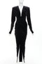 Women's Alexandre Vauthier Velvet Wrap Draped Gown