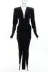 Women's Alexandre Vauthier Velvet Wrap Draped Gown