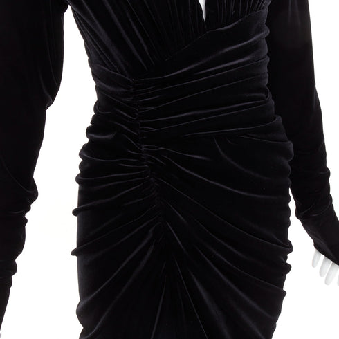 Women's Alexandre Vauthier Velvet Wrap Draped Gown