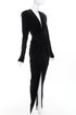 Women's Alexandre Vauthier Velvet Wrap Draped Gown