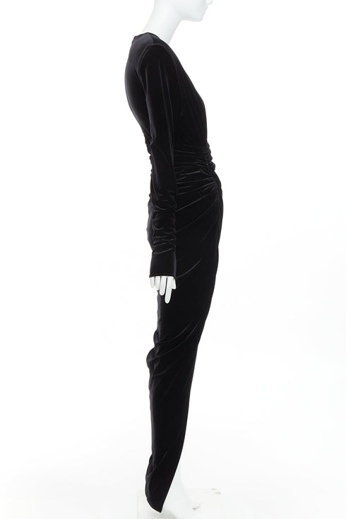 Women's Alexandre Vauthier Velvet Wrap Draped Gown