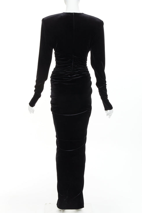Women's Alexandre Vauthier Velvet Wrap Draped Gown