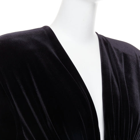 Women's Alexandre Vauthier Velvet Wrap Draped Gown