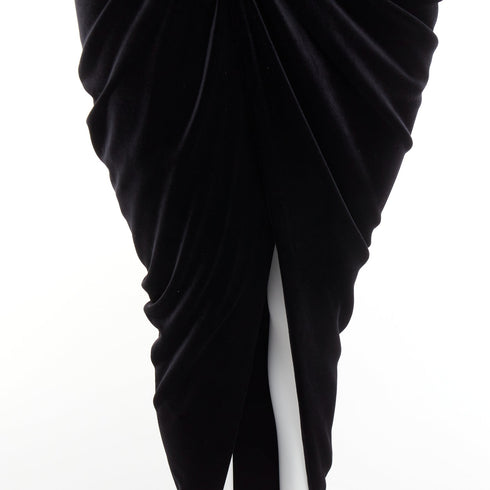 Women's Alexandre Vauthier Velvet Wrap Draped Gown