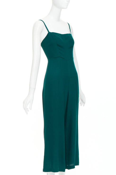 Women's Reformation Forest Green Cropped Jumpsuit