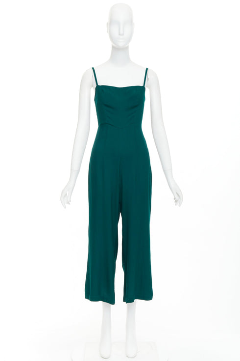 Women's Reformation Forest Green Cropped Jumpsuit