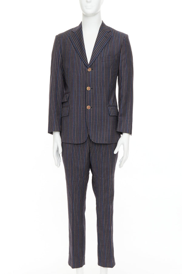 Men's Etro Pinstripe Blazer Pants Set