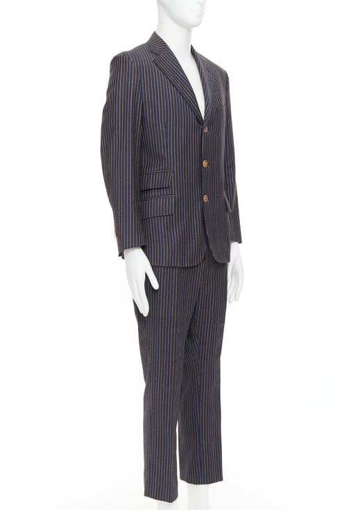 Men's Etro Pinstripe Blazer Pants Set
