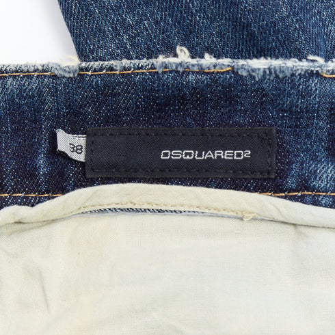 Women's Dsquared2 Crab Button Crop Denim Jeans