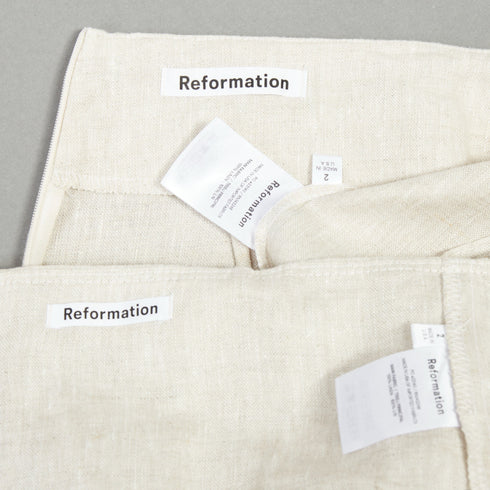 Women's Reformation Linen Crop Top Pants Set