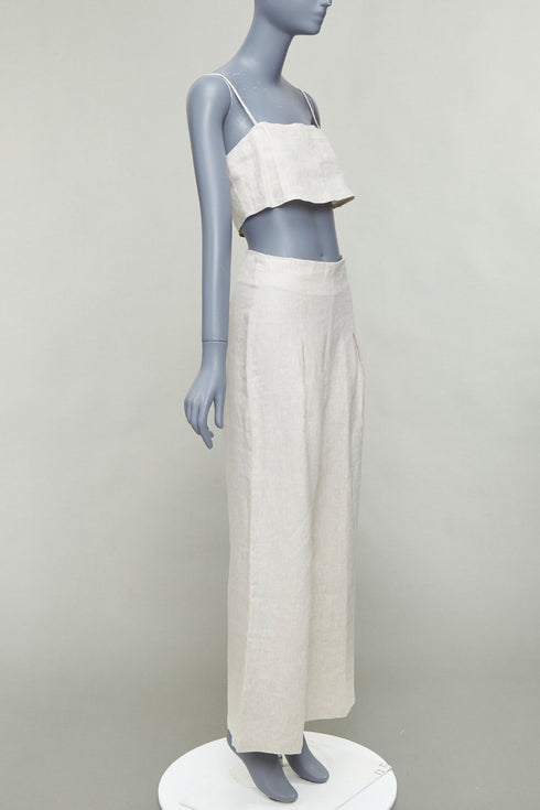 Women's Reformation Linen Crop Top Pants Set