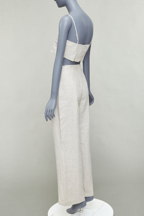 Women's Reformation Linen Crop Top Pants Set