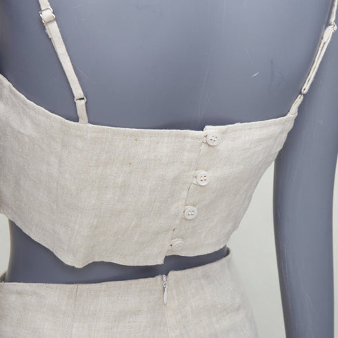 Women's Reformation Linen Crop Top Pants Set