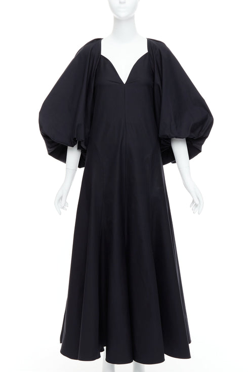 Women's Khaite Cotton Balloon Sleeve Midi Dress