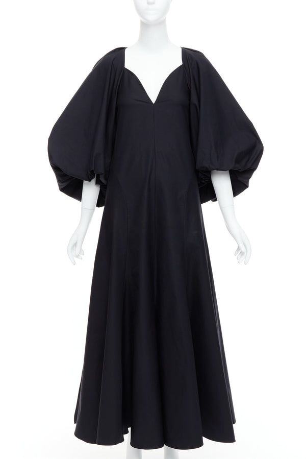 Women's Khaite Cotton Balloon Sleeve Midi Dress