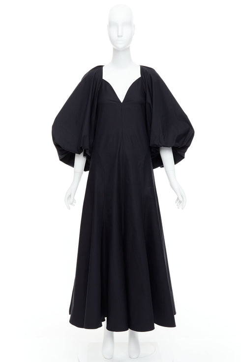 Women's Khaite Cotton Balloon Sleeve Midi Dress