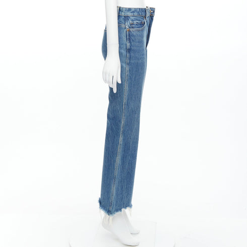 Women's Khaite Stone Washed Flare Cropped Jeans