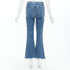 Women's Khaite Stone Washed Flare Cropped Jeans