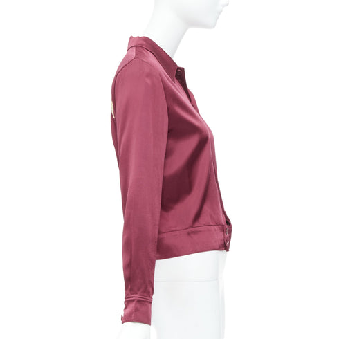 Women's Reformation Satin Embroidered Crop Jacket