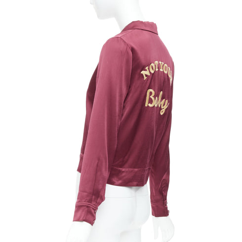 Women's Reformation Satin Embroidered Crop Jacket