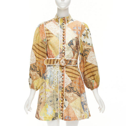 Women's Zimmermann Brightside Linen Patchwork Dress