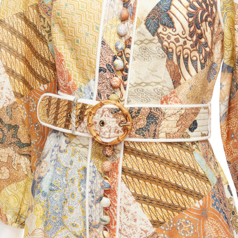 Women's Zimmermann Brightside Linen Patchwork Dress