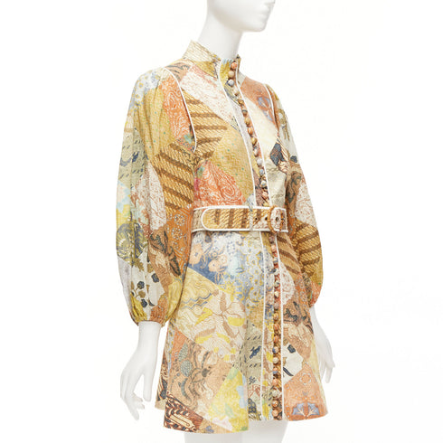 Women's Zimmermann Brightside Linen Patchwork Dress