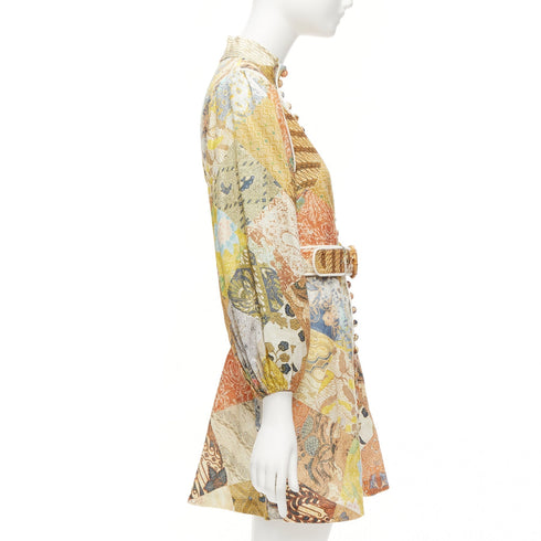 Women's Zimmermann Brightside Linen Patchwork Dress