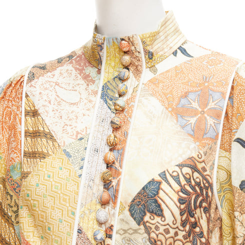 Women's Zimmermann Brightside Linen Patchwork Dress
