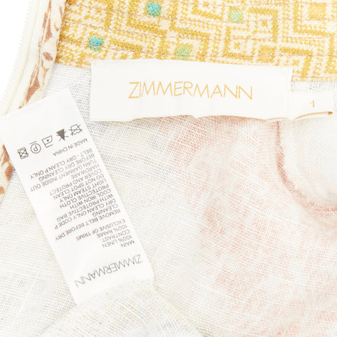 Women's Zimmermann Brightside Linen Patchwork Dress