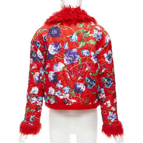 Women's Kenzo Reversible Floral Faux Fur Jacket